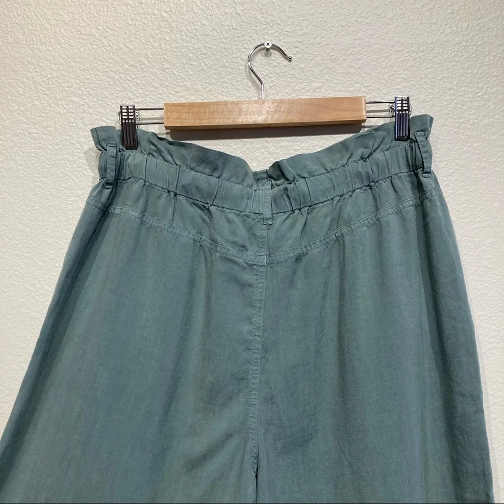 Cloth & Stone cropped wide leg pants with paper bag waist_10